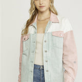 Denim Color Block Jacket
