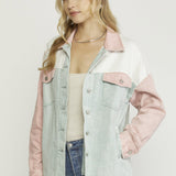Denim Color Block Jacket