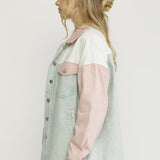 Denim Color Block Jacket