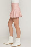 ROSE FAUX MINISKIRT