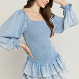 FEELING BLUE ACID WASH SKIRT