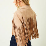 Tan Fringe Moto