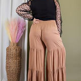 COCO TIERED WIDE LEG PANTS