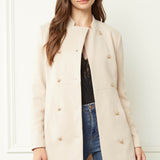 Cream Button Blazer