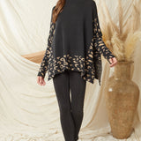 Black /Leopard Pullover Sweater