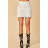 Rhinestone Fringe Skirt