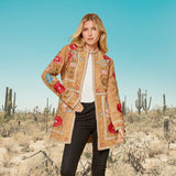 Camel Embroidered Blazer
