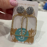 Glitter Top Hoops