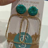 Glitter Top Hoops