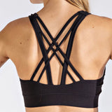 Black Butter Yoga Criss Cross Padded Sport Bra