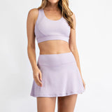 LAVENDER BUTTER YOGA CRISS CROSS PADDED SPORTS BRA