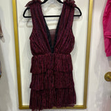 Magenta Metallic Night Out Dress