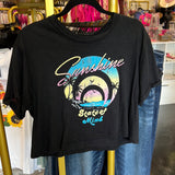 BLACK SUNSHINE STATE OF MIND CROP TOP