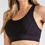 Black Butter Yoga Criss Cross Padded Sport Bra