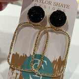 Glitter Top Hoops