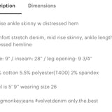 Mid Ankle Skinny