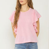 SIDE RUFFLE TOP