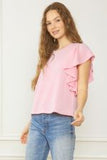 SIDE RUFFLE TOP