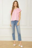 SIDE RUFFLE TOP