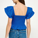 SMOCKED POPLIN