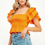 SMOCKED POPLIN