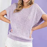 Lavender Knit Open Back