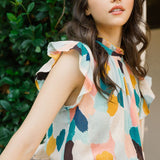 Multi Color Sleeveless Top