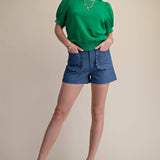 Scallop Detail Pocket Colette Shorts