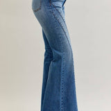 Mid Rise New Flare Double Angular Seam Jean