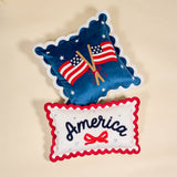 America Throw Pillow