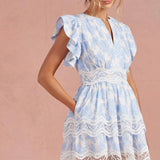 Botanical Garden Crochet Lace Dress