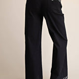 Embroidery Lace Trim Pants