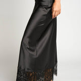 Black Lace Trim Skirt