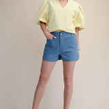 High Waist Front Pocket Shorts