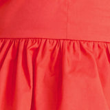 Coral Red Bowtie Top
