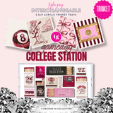 5.5x11 GAMEDAY COLLEGE STATION trinket tray insert set of 5