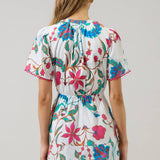 Izzie Floral Bouche Shift Mini Dress