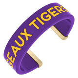 LSU Tigers Resin Cuff Bracelet in Purple