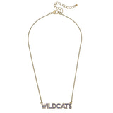 Wildcats Outline Enamel Necklace