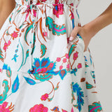 Izzie Floral Bouche Shift Mini Dress