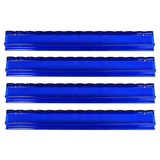 20" Blue Luxury Acrylic Scalloped Mahjong Rack & Pusher