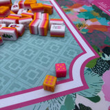 Bams & Bubbly Custom Mahjong Dice Set (Set of 2) Pink Orange