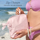 Ballet Pink Bow Waterproof Pouch