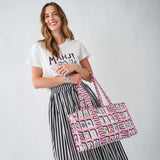 Kaya Mahjong Zippered Game Bag Pink