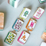 Wanna Mahj?! Linked Tile Earrings