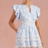 Botanical Garden Crochet Lace Dress