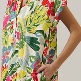 Tropical Jasla Shift Mini Dress
