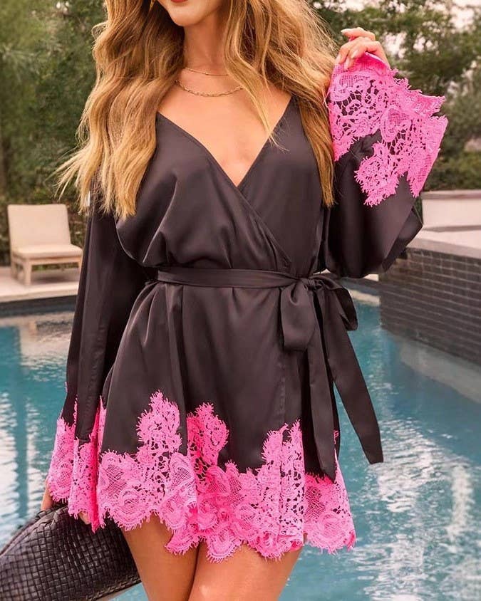 kimono lace dress White Lace Kimono, Boho Embroidered Tulle Cover up, Bridal Beach Kimono
