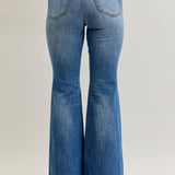 Mid Rise New Flare Double Angular Seam Jean