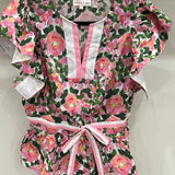 Floral Bow Tie Blouse